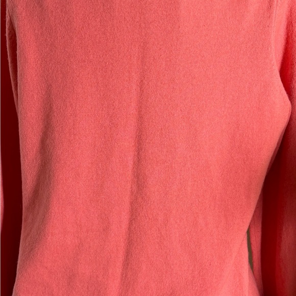 Saks Fifth Avenue Vintage Cashmere Coral Pink Cardigan - Picture 4 of 5